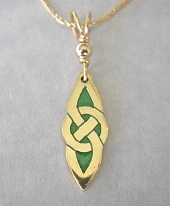 Celtic Eternity Knot Pendant In Gold